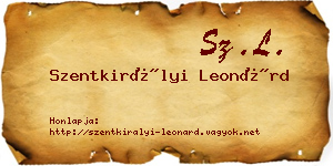 Szentkirályi Leonárd névjegykártya