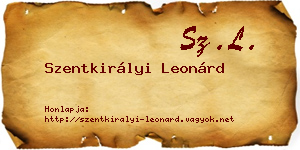 Szentkirályi Leonárd névjegykártya